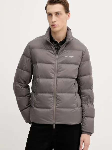 Armani Exchange geacă de puf de iarnă gri