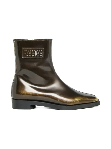 Dětské polokozačky Mm6 Maison Margiela hnědé