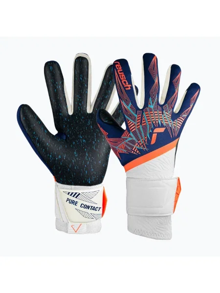 Вратарски ръкавици Reusch Pure Contact Fusion premium blue/electric orange/black черно