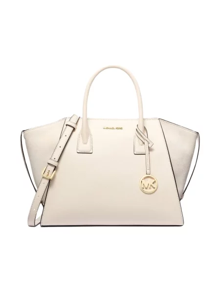 Shopperka Michael Kors skórzana beżowa
