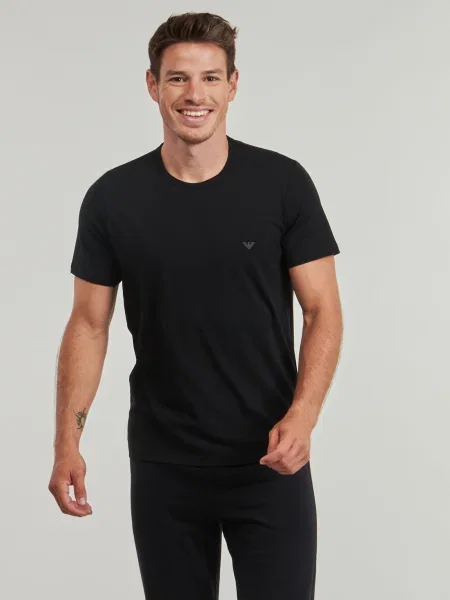 Tričko Emporio Armani lopatkový krk čierna
