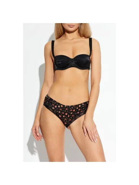 Majtki Dolce And Gabbana w kwiatki czarne