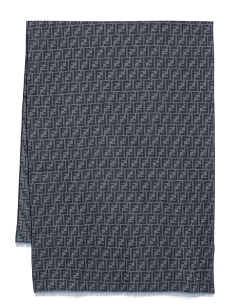 Fular Fendi din jacard albastru
