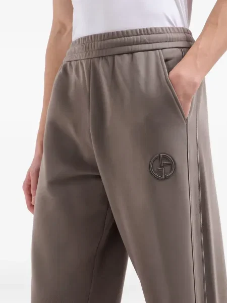 Pantaloni Giorgio Armani cu broderie cu dungi alergare
