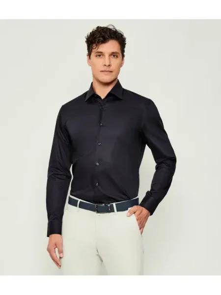 BOSS BLACK Cămașă | easy iron negru