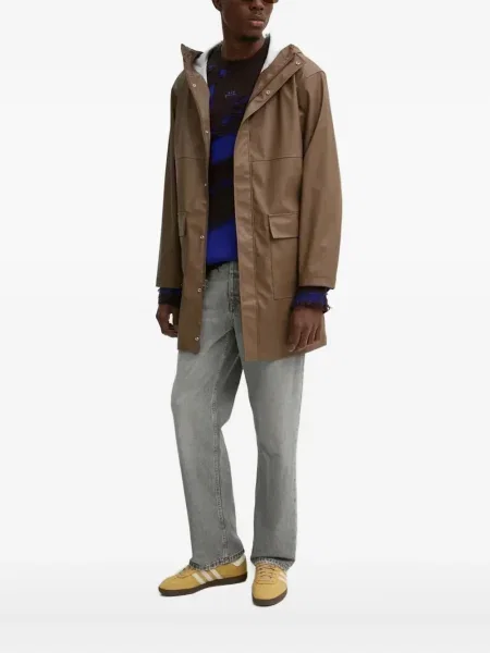 Płaszcz Herschel Supply Co. z kapturem brązowy