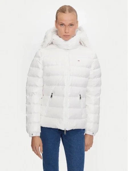 Tommy Jeans Пухено яке бял