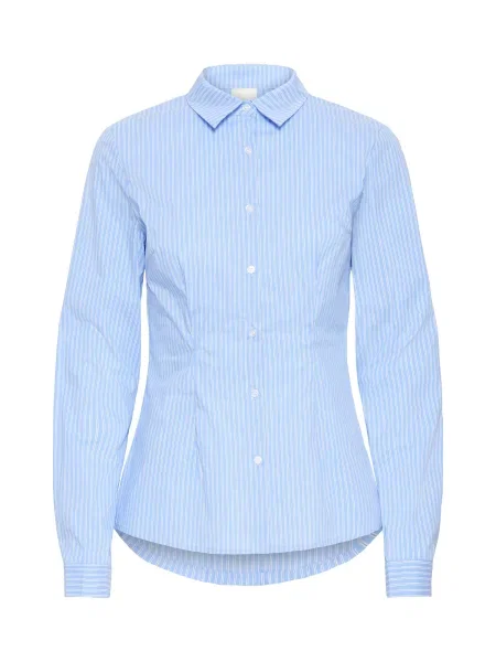 ICHI Bluză IHDIMA albastru deschis gri