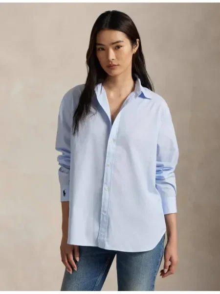 Polo Ralph Lauren Cămașă celest Oversize albastru