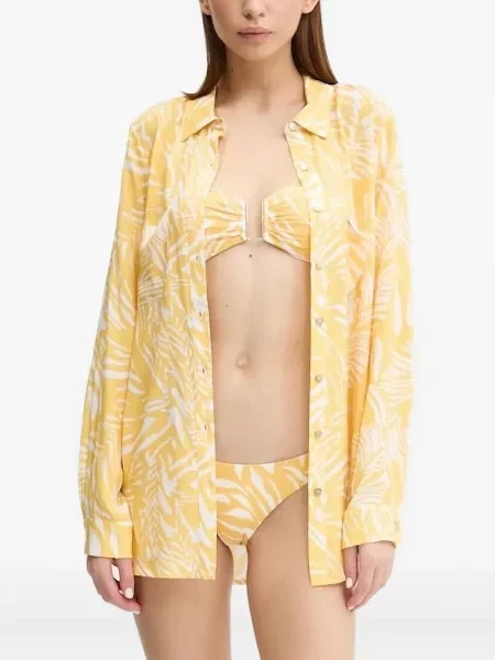 Cămașă Melissa Odabash cu imagine galben