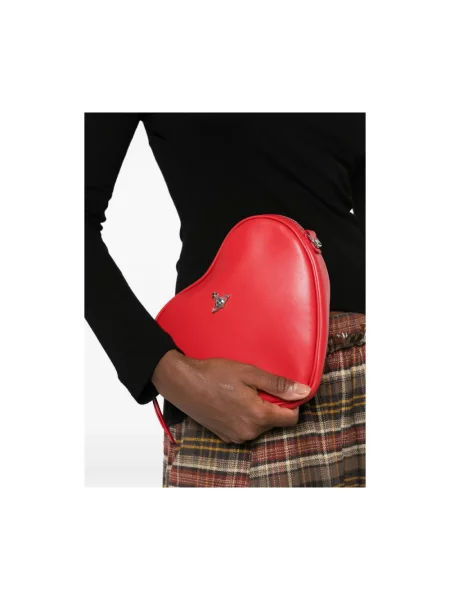 Torebka crossbody Vivienne Westwood w serca czerwona