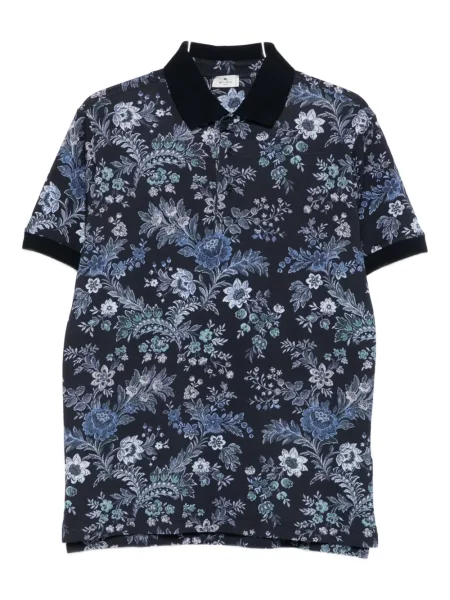 Φλοράλ polo Etro με σχέδιο μπλε