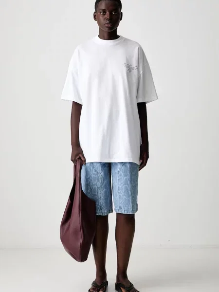 Σορτς Carhartt WIP W Snake Nixon Double Knee Short Snake Camo Blue Bleached S μπλε