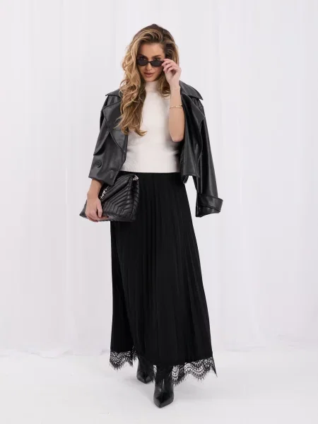 Maksi suknja Italy Moda crna