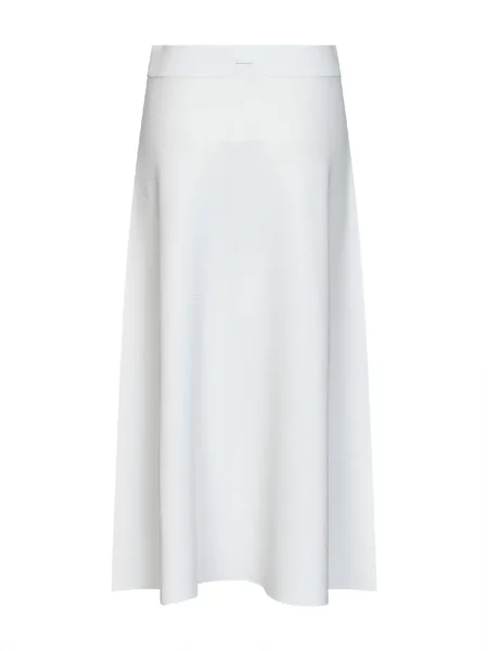 Fustă midi Max Mara tricotate evazată alb