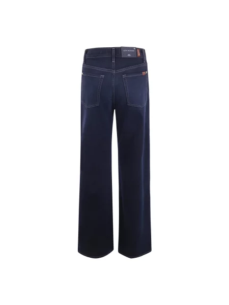 Szerokie jeansy 7 For All Mankind niebieskie