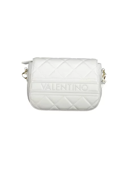 Lniana torebka crossbody Valentino pikowana szara
