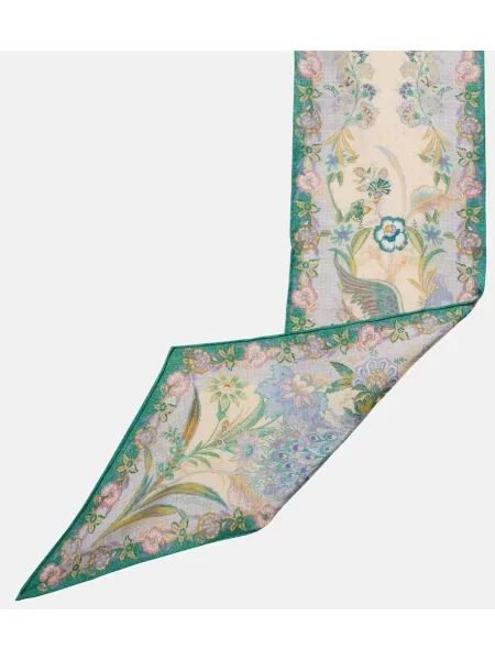 Fular Zimmermann de mătase cu model floral
