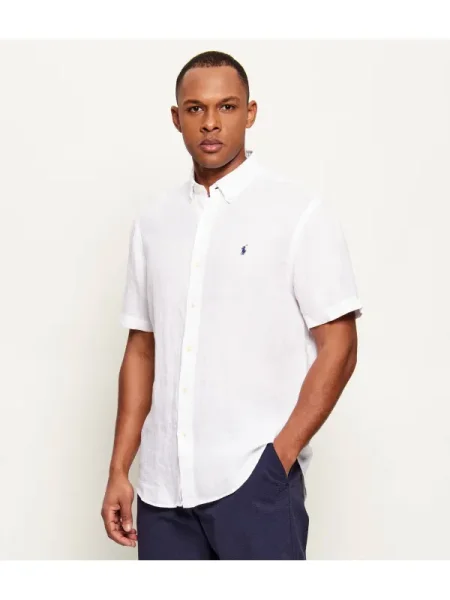 Polo Ralph Lauren cămașă de in Sport Shirt alb