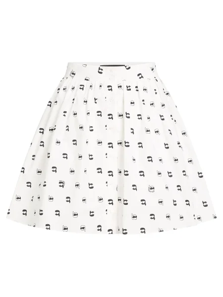 Karl Lagerfeld fustă din mini evazati alb