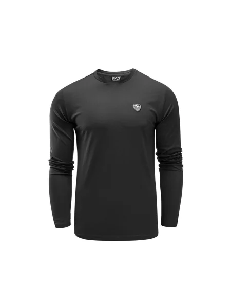 Tricou cu mânecă lungă Emporio Armani negru
