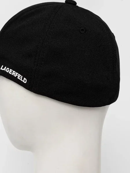 Кепка Karl Lagerfeld с аппликацией черная