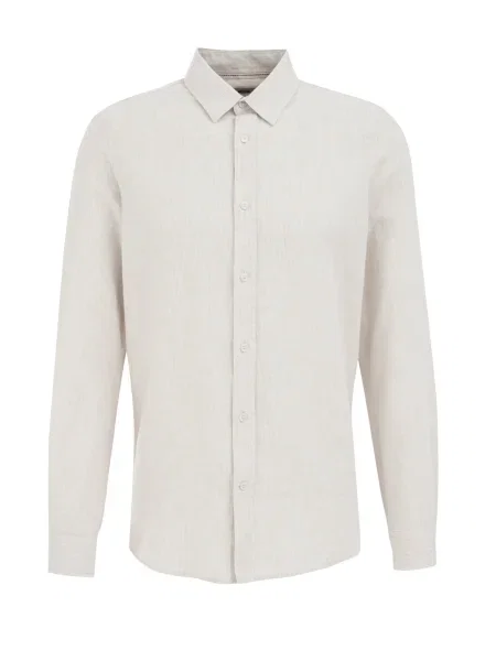 WE Fashion Košile béžová bílá