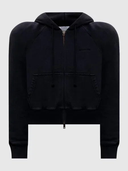 Укорочена спортивна куртка з акцентними плечима Vetements чорна
