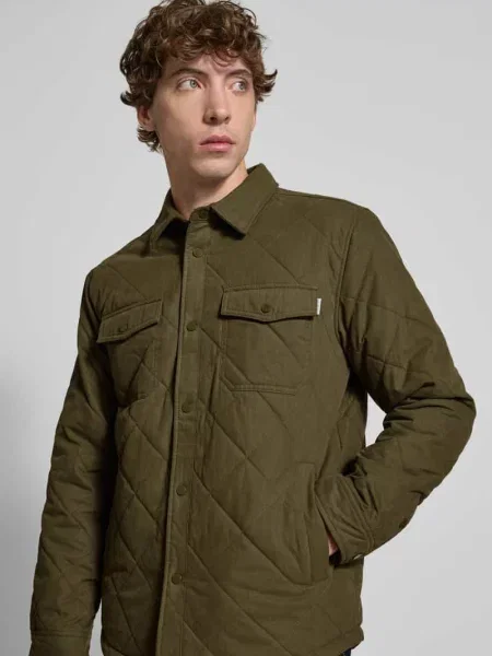 Kurtka koszulowa o kroju regular fit z mieszanki bawełny model ‘QUILTED WORKSHIRT’ Pepe Jeans