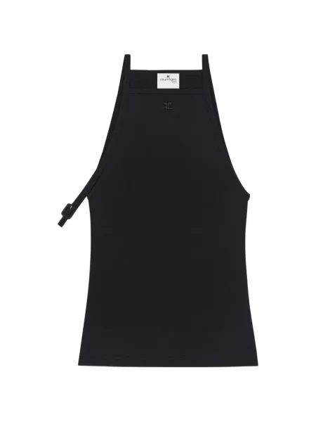Top Courreges cu cataramă negru