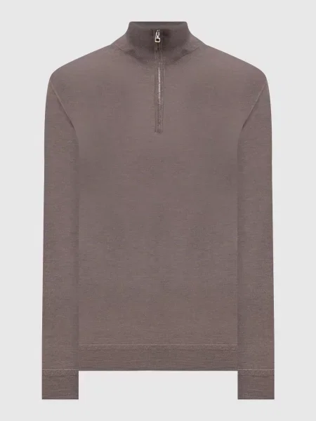 Джемпер з кашеміру та шовку Brett Johnson коричневий
