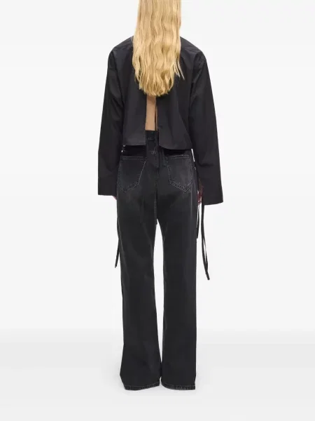 Traperice Karl Lagerfeld Jeans visoki struk crna