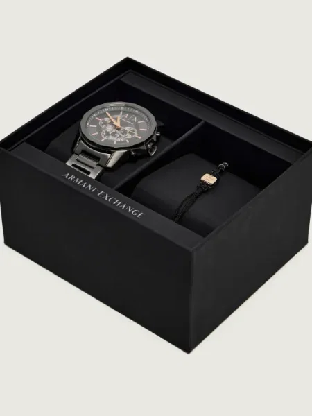 Armani Exchange Karóra + karperec Banks Chronograph bronz