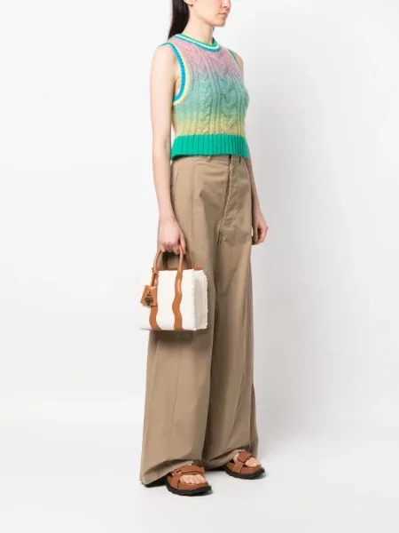 Geantă shopper Palm Angels din canvas
