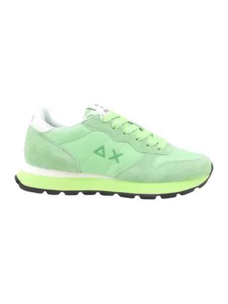 Sneakersy Sun68 skórzane zielone