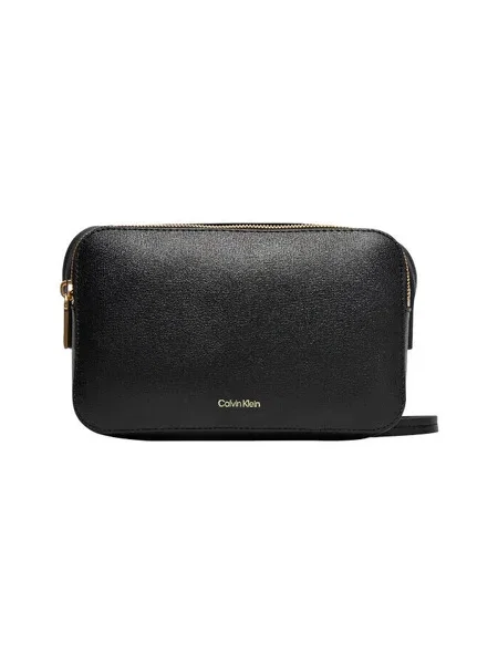 Calvin Klein Kabelka Foil Logo Elongated Camera Bag čierna