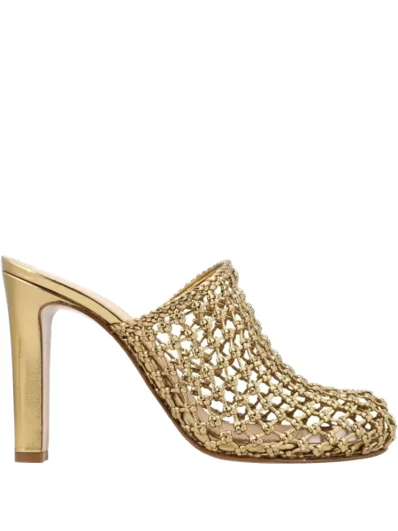 Papuci tip mules Ferragamo auriu