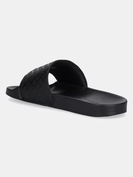 Tommy Hilfiger papucs TH MONOGRAM POOLSIDE női fekete