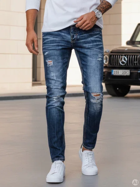 Spodnie jeansowe Dstreet niebieskie