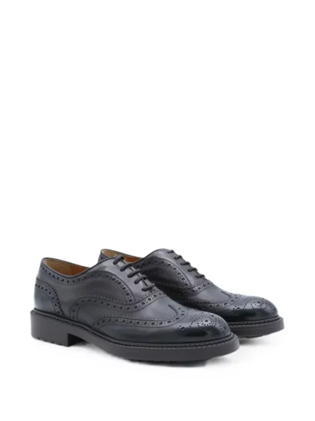 Brogues Doucal's cu șireturi din piele negru