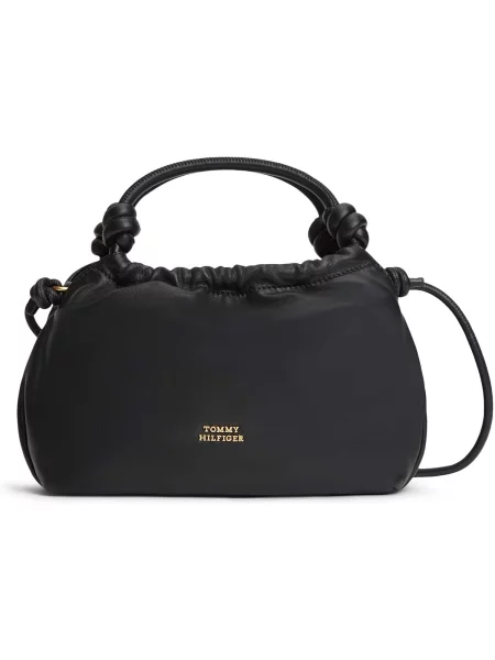 Tommy Hilfiger geantă crossbody pentru femei din piele negru
