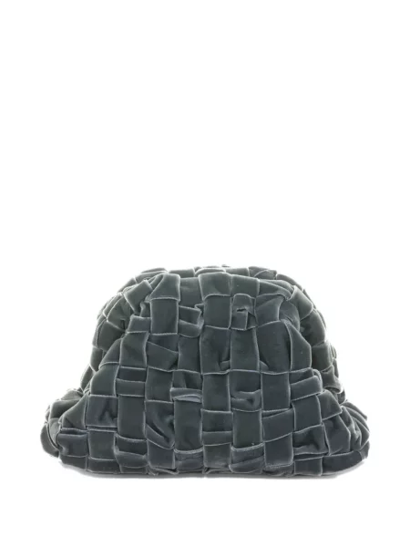 Geantă plic Maria La Rosa de catifea gri