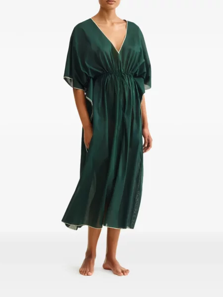Rochie Eres cu decolteu în V de costum verde