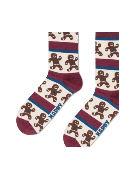 Șosete Happy Socks cu dungi bordo