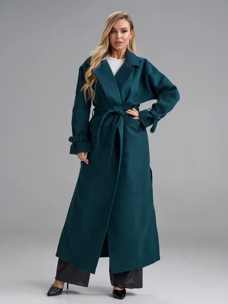 Пальто ISSA Plus бірюзовий