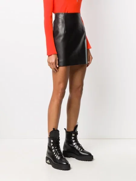 Fustă din piele Off-white alb