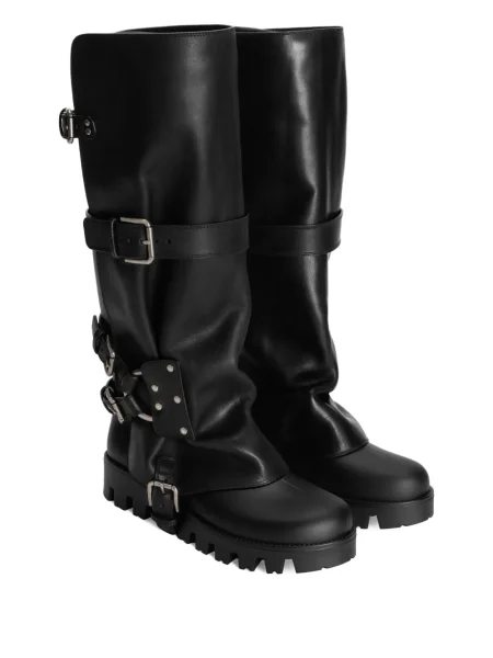 Botine Dolce & Gabbana cu cataramă biker negru