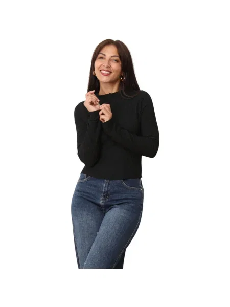 Tricou mânecă lungă La Modeuse negru