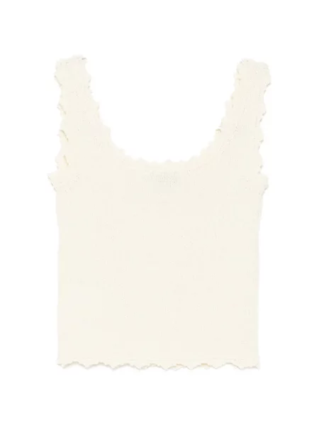 Top Low Classic fără mâneci tricotate clasic