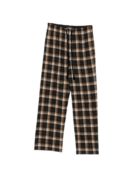 Pantaloni Forte_forte în carouri cu cordon maro
